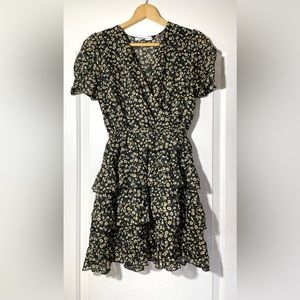 Purple Snow Mini Floral Dress Size Small